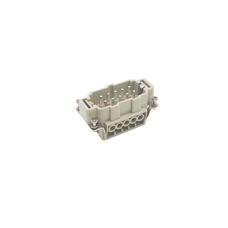 HE-010-M Heavy-Duty Connector, 10+PE Contacts, 16A, 500V, Polycarbonate Housing